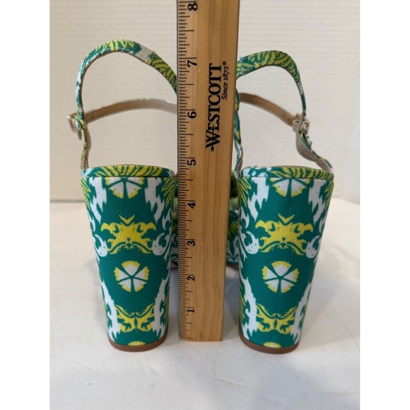 NWT Antonio Melani Mya Royal Palm Print Braided Platform Dress Sandals Sz 9.5M - Picture 9 of 13